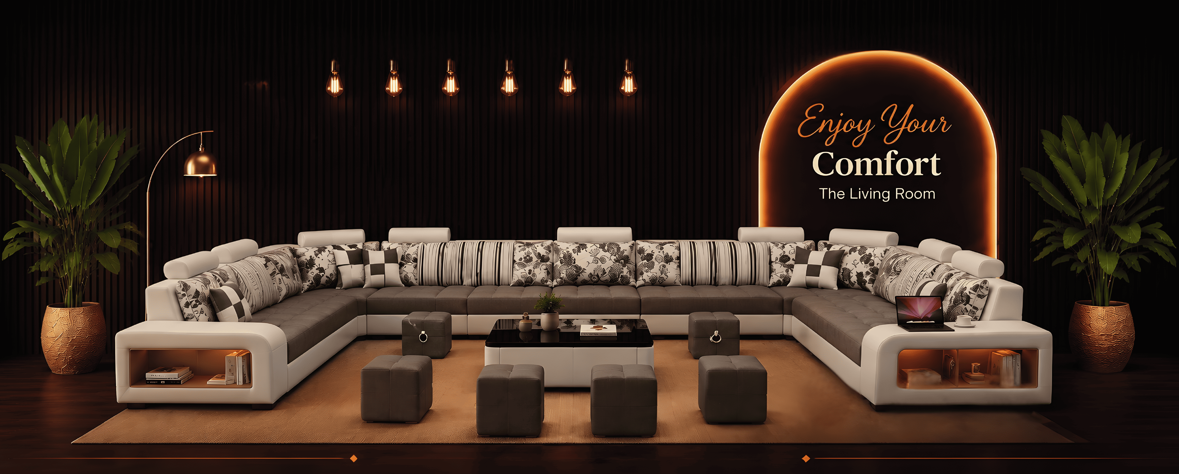Five-seater sofa set